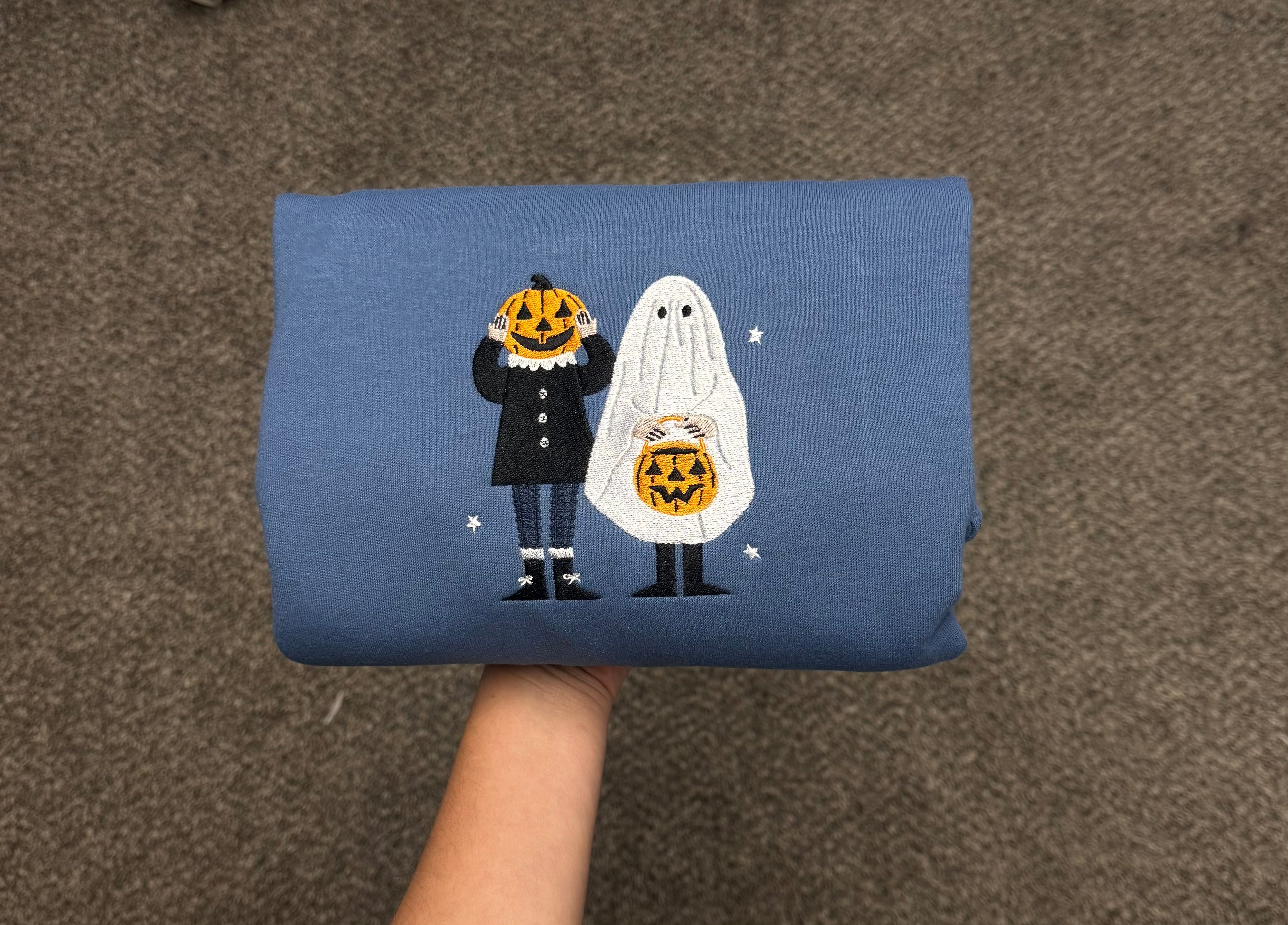 Halloween Ghost Pumpkin Crewneck