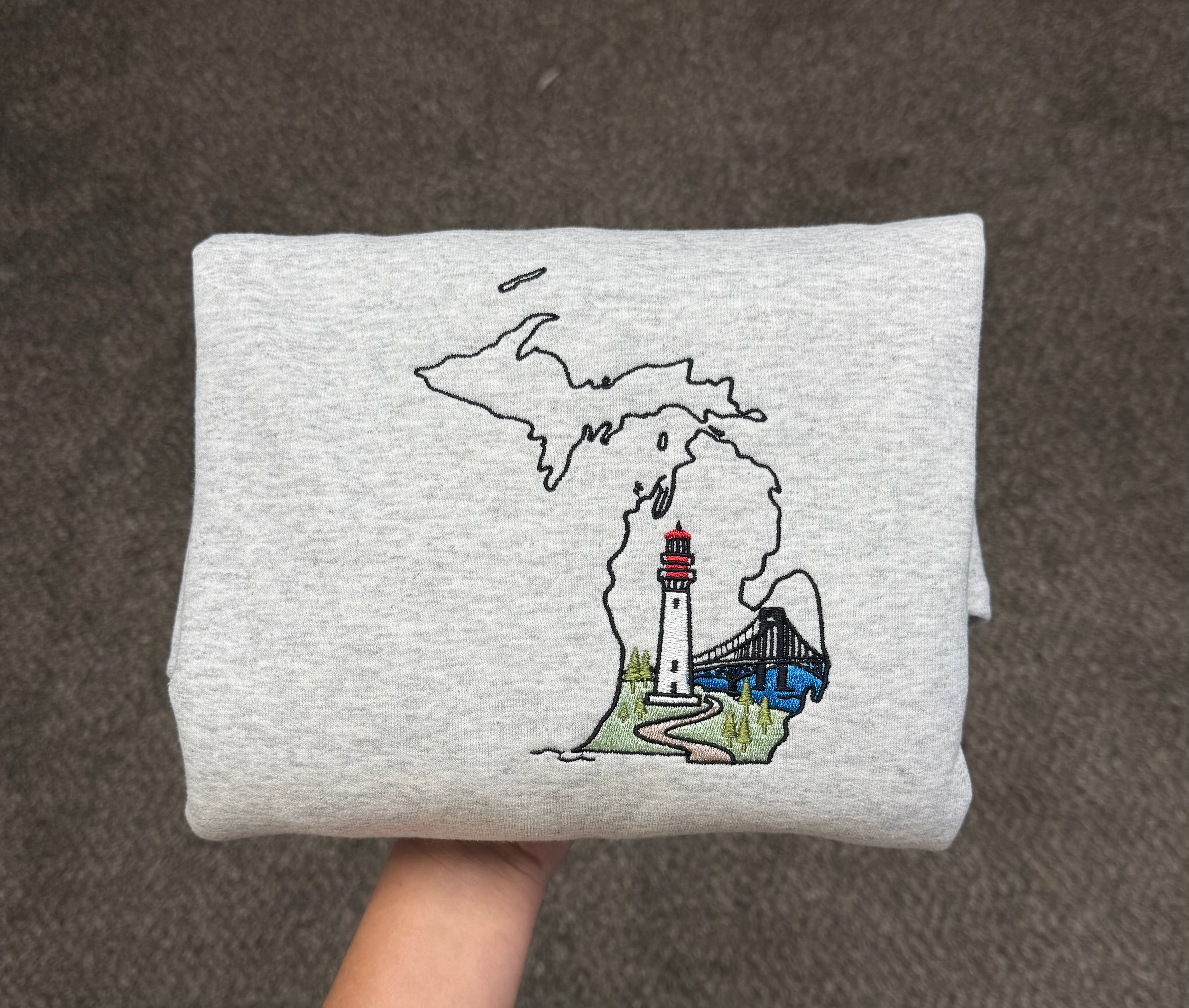 Outline Michigan Crewneck