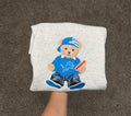Grey Detroit Lions Bear w/ Hotdog Crewneck